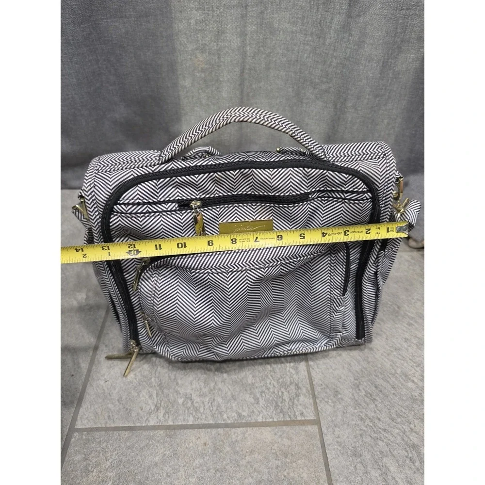 JuJube Backpack Diaper Bag Black & White, Adjustable Strap, Backpack Straps